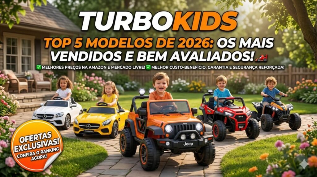 Ranking dos 5 melhores carrinhos elétricos infantis de 2026 com ofertas da Amazon e Mercado Livre