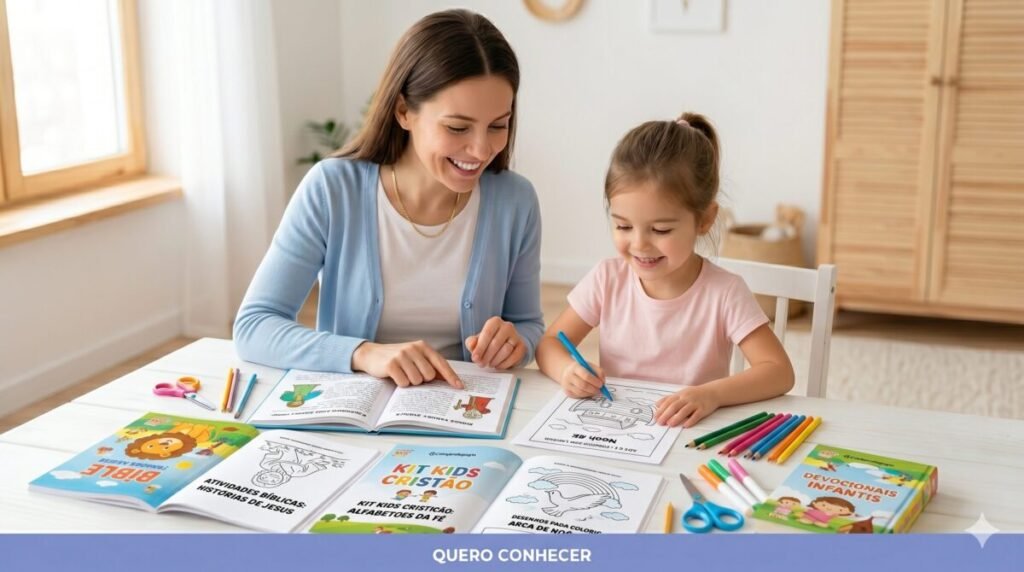 imagem mae com a filha lendo historias biblicas